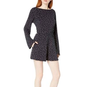 NWT Roxy poka dot open back romper with tie size M